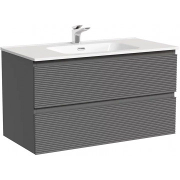 Тумба с раковиной Sancos Folk FL90GS/CN7002 90 grey soft