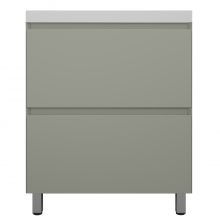 Тумба с раковиной Style Line Манхэттен ЛС-00002376/СС-00002466 70 2 ящика Plus олива/белый
