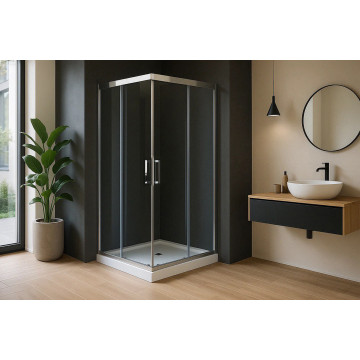 Душевой уголок Royal Bath HPD-T-CH 90х80х185 см стекло прозрачное