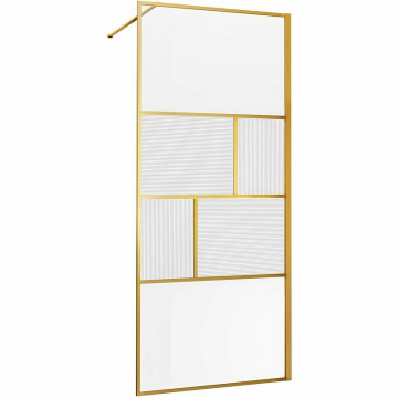 Душевая перегородка Vincea Walk-In VSW-1HC100CFBG 100 брашированное золото/рифленое