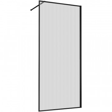 Душевая перегородка Vincea Walk-In VSW-1HP900FLB 90 черный/рифленое