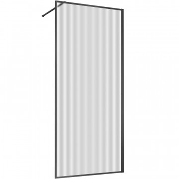 Душевая перегородка Vincea Walk-In VSW-1HP900FLGM 90 вороненая сталь/рифленое