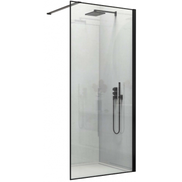 Душевая перегородка Vincea Walk-In VSW-1HS800CLB 80 черный матовый/прозрачное