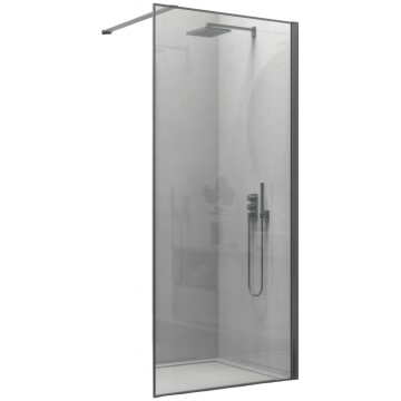 Душевая перегородка Vincea Walk-In VSW-1HS900CLGM 90 вороненая сталь/прозрачное