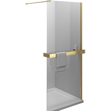 Душевая перегородка Vincea Walk-In HR VSW-4HR900CLG 90 брашированное золото/прозрачное