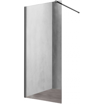 Душевая перегородка Vincea Walk-In VSW-1H700CLGM 70 вороненая сталь/прозрачное