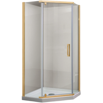 Душевой уголок Vincea Stresa VSP-1S900CLG 90x90 брашированное золото/прозрачное