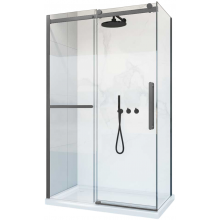 Душевой уголок Vincea Como Soft VSR-1CS9012CLGM 120x90 вороненая сталь/прозрачное