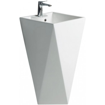 Раковина WeltWasser Leerbach 460 GL-WT 10000013335 46x46 белый глянец