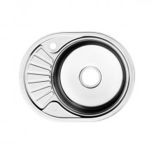 Мойка кухонная с выпуском IDDIS Suno S SUN60SRi77K 600*470 нержавеющая сталь, шелк, чаша справа