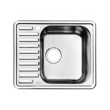 Мойка кухонная с выпуском IDDIS Strit S STR58SRi77K 585*485 нержавеющая сталь шелк, чаша справа