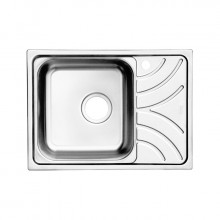 Мойка кухонная с выпуском IDDIS Arro S ARR60SLi77K 605*440 нержавеющая сталь, шелк, чаша слева