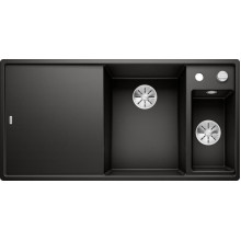Кухонная мойка Blanco Axia III 6 S 525850, чаша справа, черный, разделочная доска из безопасного стекла