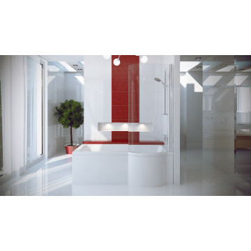 Акриловая ванна BESCO INSPIRO с душевой кабиной 160x70 R WAI-160-NPR