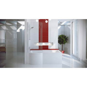 Акриловая ванна BESCO INSPIRO с душевой кабиной 170x70 L WAI-170-NLE