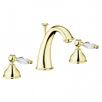 Смеситель для раковины Webert Alexandra AL750101010 золото, ручки Swarovski