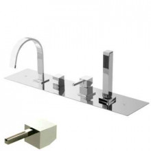 Смеситель Bandini Ice Cube 2 766140SN05LR для ванны/душа, никель/ручка белый дуб