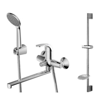 Смеситель Bravat Fit Cet F00416C для ванны c душевой стойкой