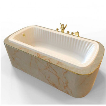 Ванна Migliore OLIVIA Podium ML.BLL-40.104 CR, встраиваемая в подиум, фурнитура хром, 174x80 см