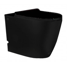 Приставной унитаз с функцией импульсного смыва Cerutti SPA Barbaria B-376B Black 600x350x410