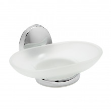 Мыльница стеклянная Raiber R70109, хром